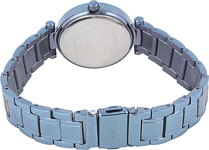 Guess Park Ave Analog Quartz Blue Dial Blue Steel Strap Watch For Women - W0767L4