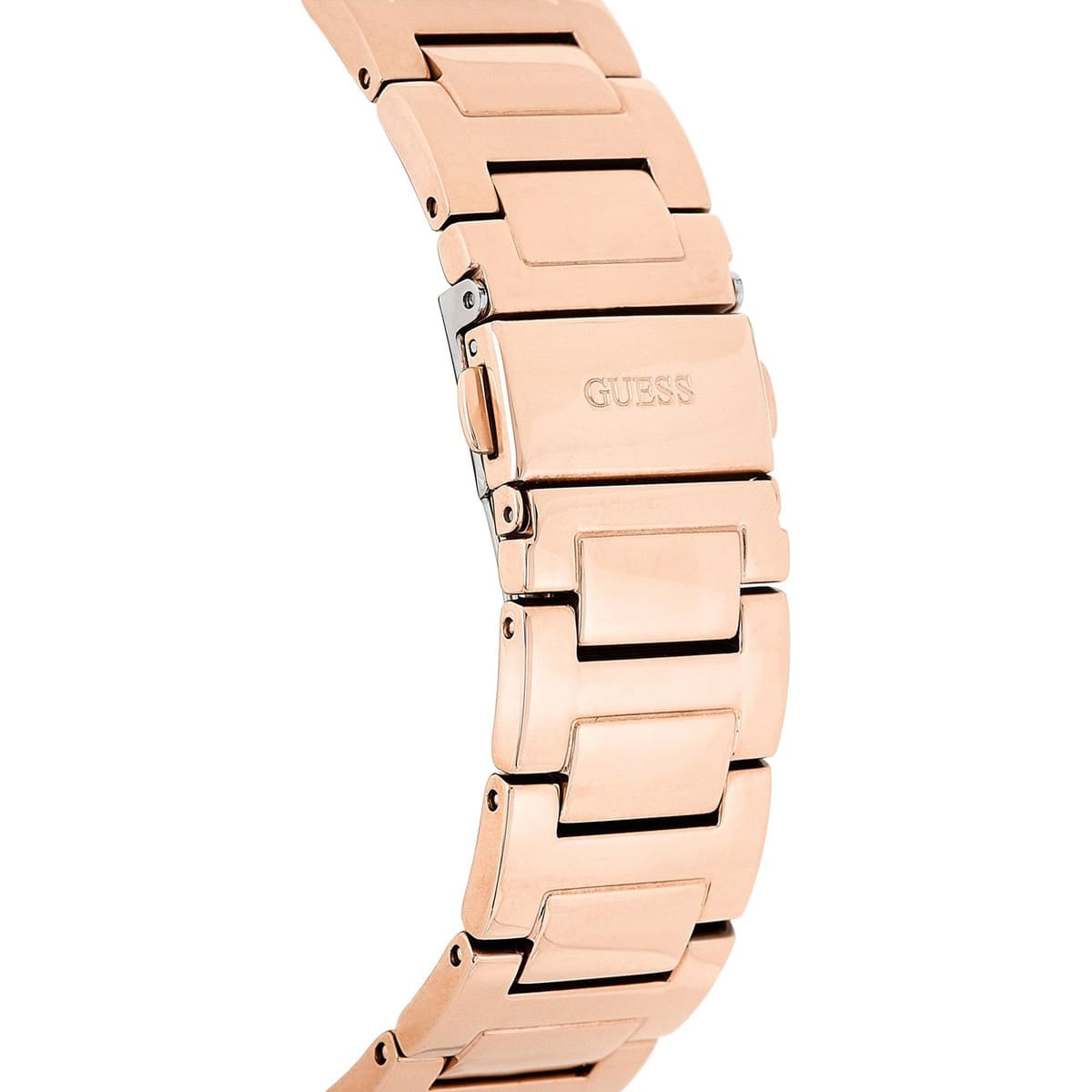 Guess Studio Rose Gold Dial Rose Gold Steel Strap Watch For Women - W0778L3