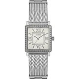 Guess Highline White Dial Silver Mesh Bracelet Watch For Women - W0826L1