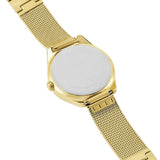 Guess Tri Glitz Quartz Diamonds Gold Dial Gold Mesh Bracelet Watch For Women - W1142L2