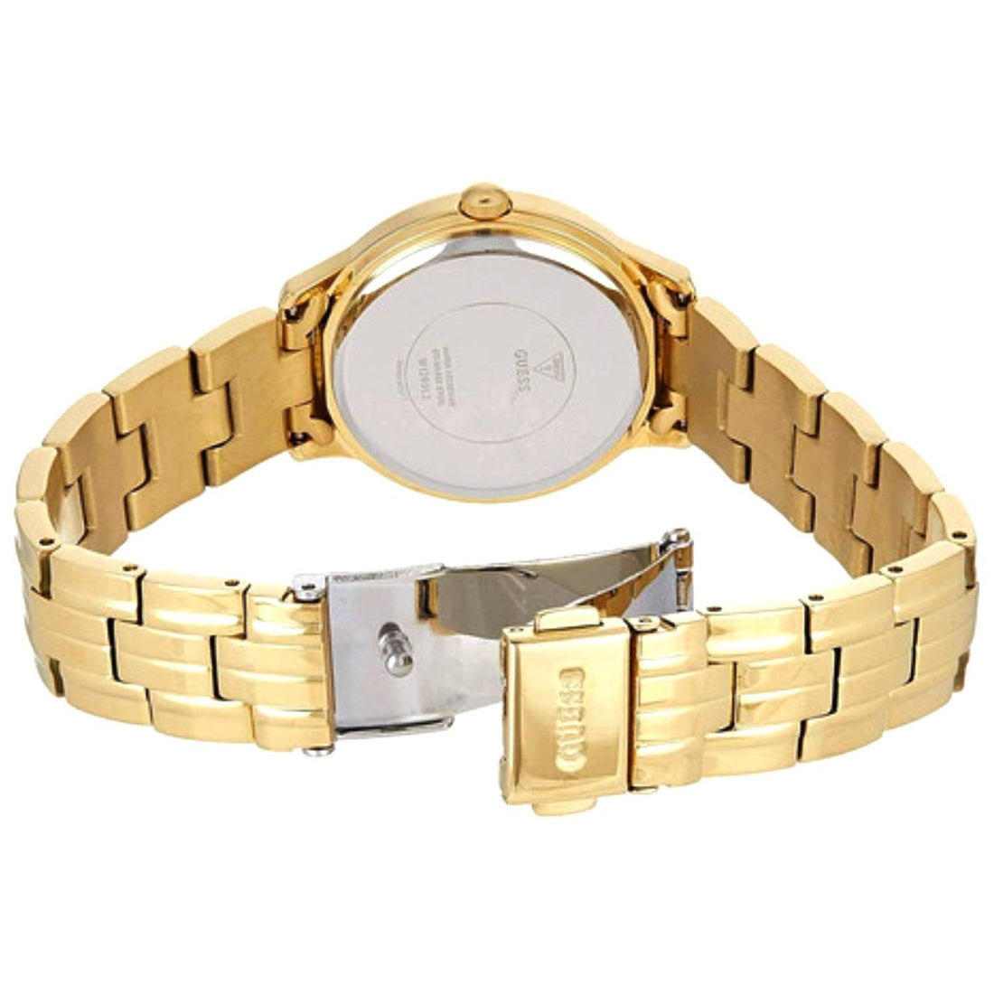 Guess Park Avenue Blue Dial Gold Steel Strap Watch For Women - W0695L2