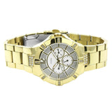 Guess Vista Diamonds Gold Dial Gold Steel Strap Watch for Women - W13573L1