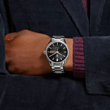 Tag Heuer Carrera Calibre 5 Automatic Black Dial Silver Steel Strap Watch for Men - WAR201C.BA0723