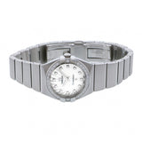Omega Constellation Quartz Diamonds Silver Dial Silver Steel Strap Watch for Women - 123.15.27.60.55.004