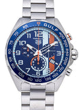 Tag Heuer Formula 1 Gulf Edition Chronograph Blue Dial Silver Steel Strap Watch for Men - CAZ101AT.BA0842