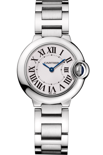 Cartier Ballon Bleu De Cartier Silver Dial Silver Steel Strap Watch for Men - WSBB0049