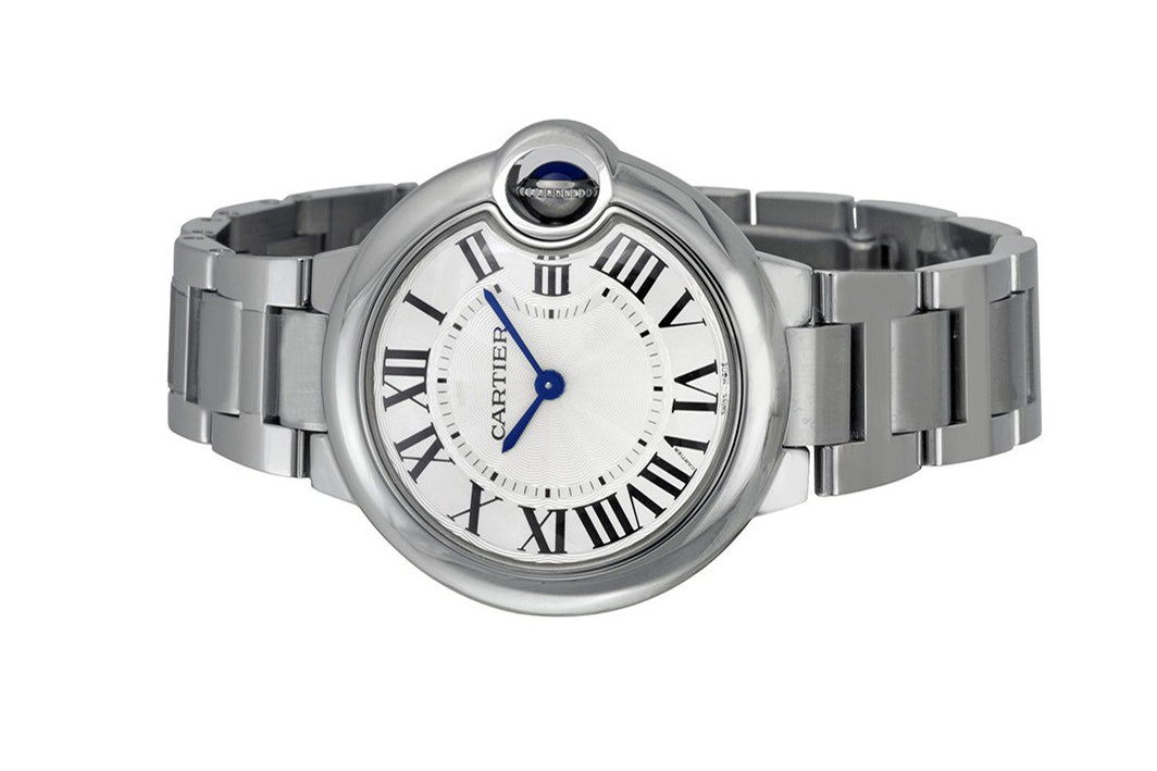 Cartier Ballen Bleu De Cartier Silver Dial Silver Steel Strap Watch for Women - W6920084