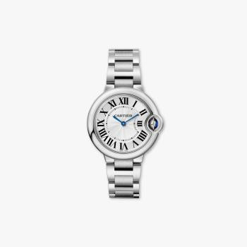 Cartier Ballen Bleu De Cartier Silver Dial Silver Steel Strap Watch for Women - W6920084