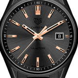 Tag Heuer Carrera Special Edition Black Dial Black Steel Strap Watch for Women - WAR1113.BA0602