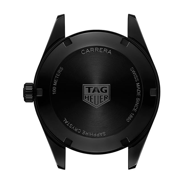 Tag Heuer Carrera Special Edition Black Dial Black Leather Strap Watch for Women - WAR1113.FC6392
