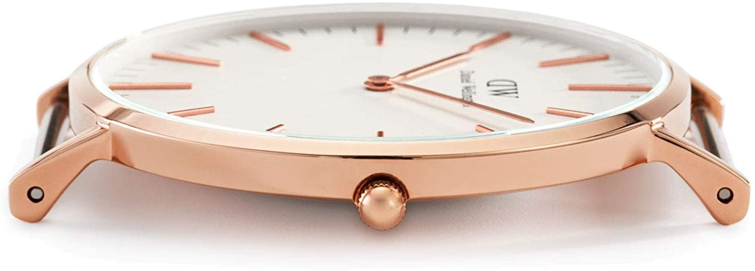 Daniel Wellington Classic South Hampton White Dial Two Tone Nylon Strap Watch For Women - DW00100034