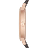 Emporio Armani Dress Quartz White Dial Brown Leather Strap Watch For Men - AR11011