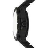 Emporio Armani Sea Explorer Automatic Yellow Dial Black Silicone Strap Watch For Men - AR60085