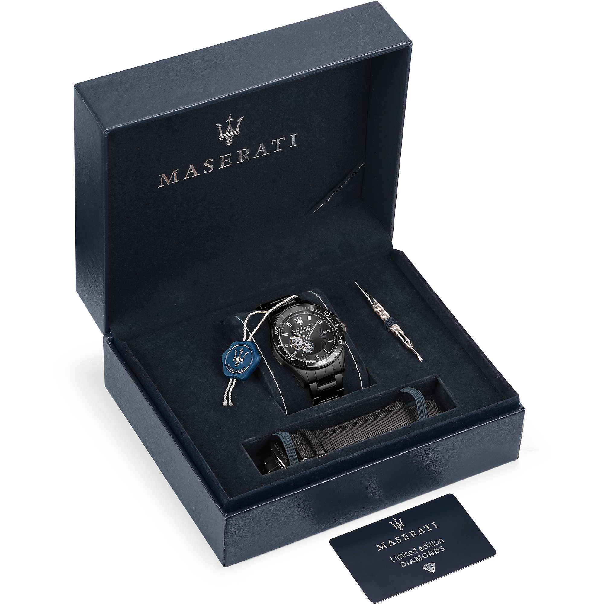 Maserati SFIDA Automatic Black Special Edition 44mm Watch For Men - R8823140005