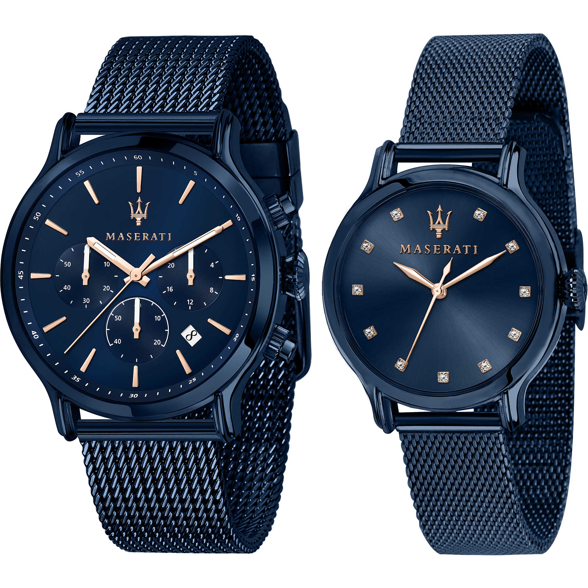 Maserati Epoca Analog Blue Dial Blue Mesh Bracelet Watch For Men - R8873618010