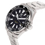 Tag Heuer Aquaracer Black Dial Silver Steel Strap Watch for Men - WAY111A.BA0928