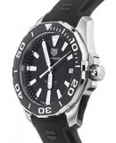 Tag Heuer Aquaracer Black Dial Black Rubber Strap Watch for Men - WAY111A.FT6151