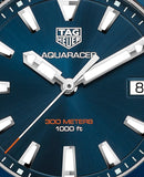 Tag Heuer Aquaracer Blue Dial Blue Rubber Strap Watch for Men - WAY111C.FT6155