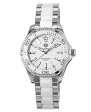 Tag Heuer Aquaracer Diamonds White Dial Two Tone Steel Strap Watch for Women - WAY131H.BA0914