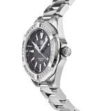 Tag Heuer Aquaracer Quartz Diamonds Black Dial Silver Steel Strap Watch for Women - WAY131P.BA0748