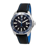 Tag Heuer Aquaracer Calibre 5 Automatic Black Dial Black Nylon Strap Watch for Men - WAY201C.FC6395