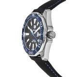 Tag Heuer Aquaracer Calibre 5 Automatic Black Dial Black Nylon Strap Watch for Men - WAY201C.FC6395