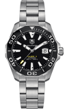 Tag Heuer Aquaracer Automatic Black Dial Silver Steel Strap Watch for Men - WAY211A.BA0928