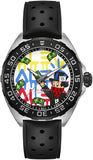 Tag Heuer Formula 1 Alec Monopoly Special Edition Black Rubber Strap Watch for Men - WAZ1119.FT8023