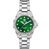 Tag Heuer Aquaracer Diamonds Emerald Green Dial Watch for Women - WBD1316.BA0740