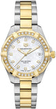 Tag Heuer Aquaracer Diamonds Mother of Pearl Dial Two Tone Steel Strap Watch for Women - WBD1323.BB0320