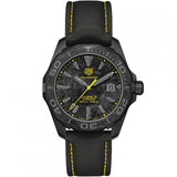 Tag Heuer Aquaracer Calibre 5 Black NATO Strap Carbon Dial Watch for Men - WBD218B.FC6446
