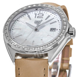 Tag Heuer Formula 1 Quartz Mother of Pearl Dial Brown Leather Strap Watch for Women - WBJ131A.FC8255