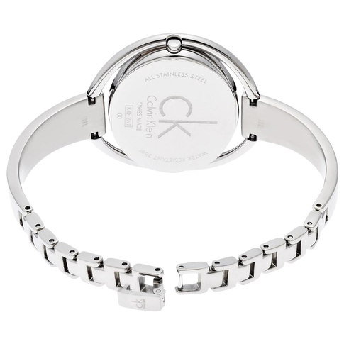 Calvin Klein Impetuous Black Dial Silver Steel Strap Watch for Women - K4F2N111