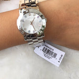 Marc Jacobs Amy Dexter Silver Dial Silver Steel Strap Watch for Women - MBM3214