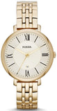Fossil Jacqueline White Dial Gold Steel Strap Watch for Women - ES3434
