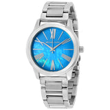 Michael Kors Hartman Quartz Blue Dial Silver Steel Strap Watch For Women - MK3519