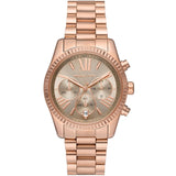 Michael Kors Bradshaw Chronograph Rose Gold Dial Rose Gold Steel Strap Watch for Women - MK5799
