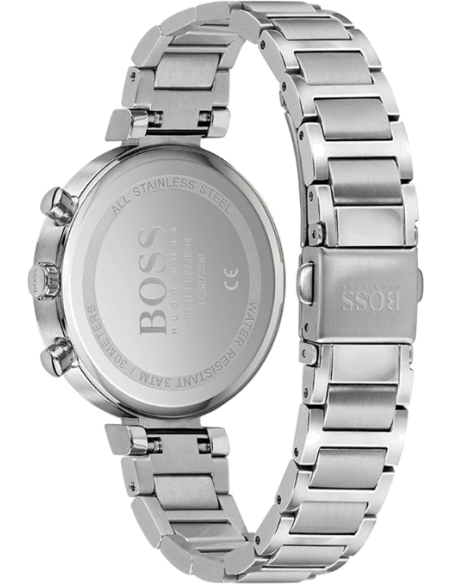 Hugo Boss Flawless Silver Dial Silver Steel Strap Watch for Women - 1502530