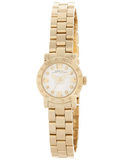 Marc Jacobs Amy Dinky White Dial Gold Steel Strap Watch for Women - MBM3226