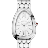 Bvlgari Serpenti Seduttori Quartz White Dial Silver Steel Strap Watch for Women - SERPENTI103141