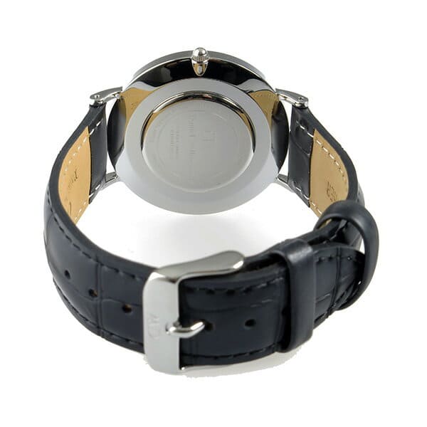 Daniel Wellington Classic Reading White Dial Black Leather Strap Watch For Women - DW00100058