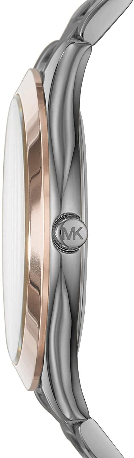 Michael Kors Runway Quartz Grey Dial Grey Steel Strap Watch For Women - MK8576
