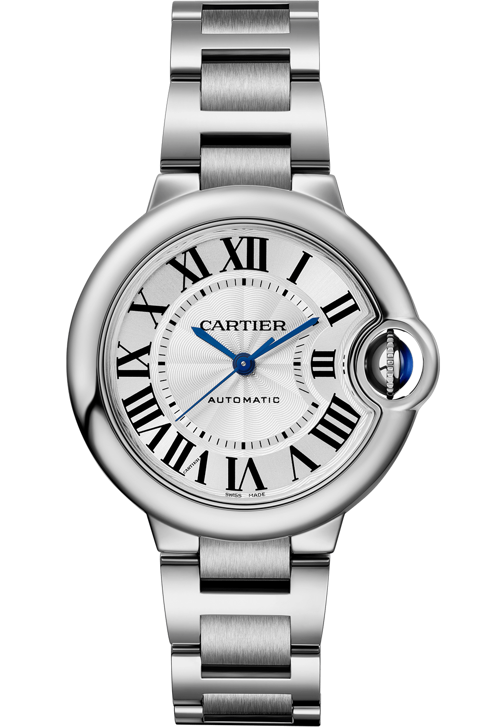 Cartier Ballon Bleu De Cartier Silver Dial Silver Steel Strap Watch for Women - WSBB0044