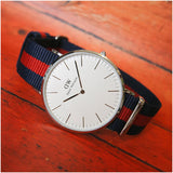 Daniel Wellington Classic Oxford White Dial Two Tone NATO Strap Watch For Women - DW00100046