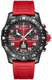 Breitling Endurance Pro Ironman Red Dial Red Rubber Strap Watch for Men - X823109A1K1S1