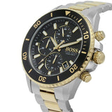Hugo Boss Admiral Black Dial Two Tone Steel Strap Watch for Men - 1513908