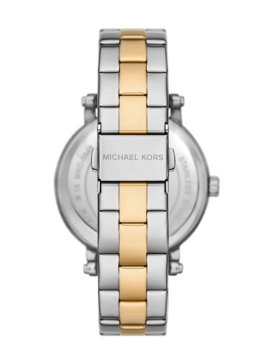 Michael Kors Analog Blue Dial Two Tone Steel Strap Watch for Women - MKO1049