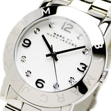 Marc Jacobs Amy White Dial Silver Steel Strap Watch for Women - MBM3054