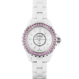 Chanel J12 Quartz Diamonds Mother of Pearl White Dial White Steel Strap Watch for Women - J12 H3243