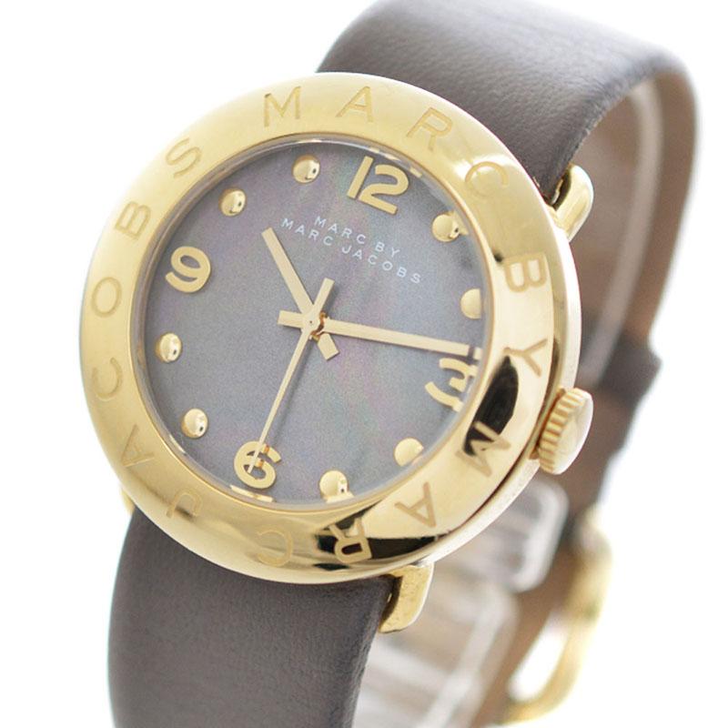 Marc Jacobs Amy Grey Dial Grey Leather Strap Watch for Women - MBM1287